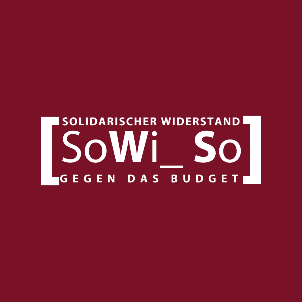 Solidarischer Widerstand gegen das Budget als Logo